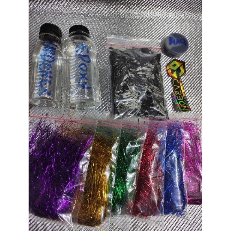 paket carbon forged venom pemula / paket mini bahan bahan carbon venom atau carbon forged warna / pa