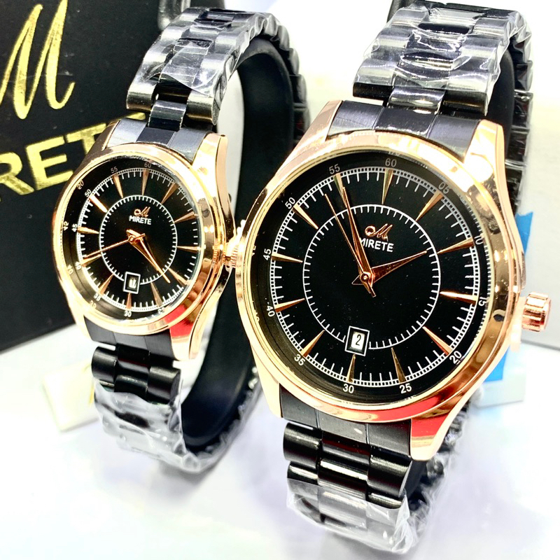 MIRETE ORIGINAL WATCH - Jam Tangan Couple Mirete Original Bahan Stainless Analog Tanggal Aktif Tahan