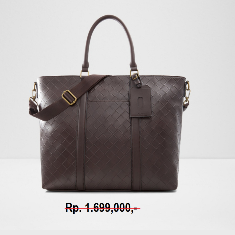Original ALDO Textured Tote Big Brown Hobo Bag Tas Bagu Besar Wanita
