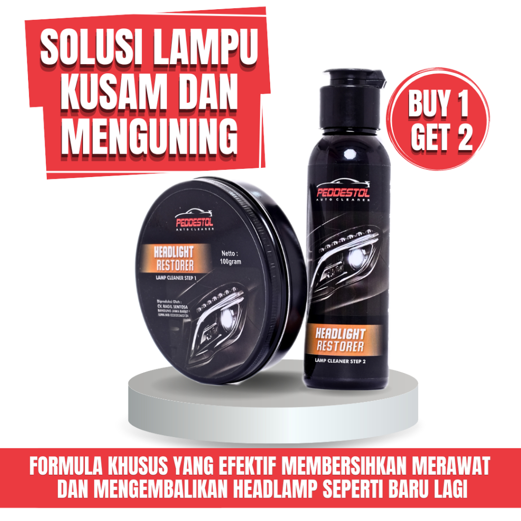 Coating Pembersih Lampu Kaca Mika Mobil Kuning Buram Kusam