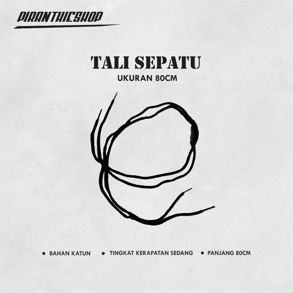 Tali Sepatu Panjang 80 CM Bahan Katun Cocok Untuk Sepatu Pdh Pria