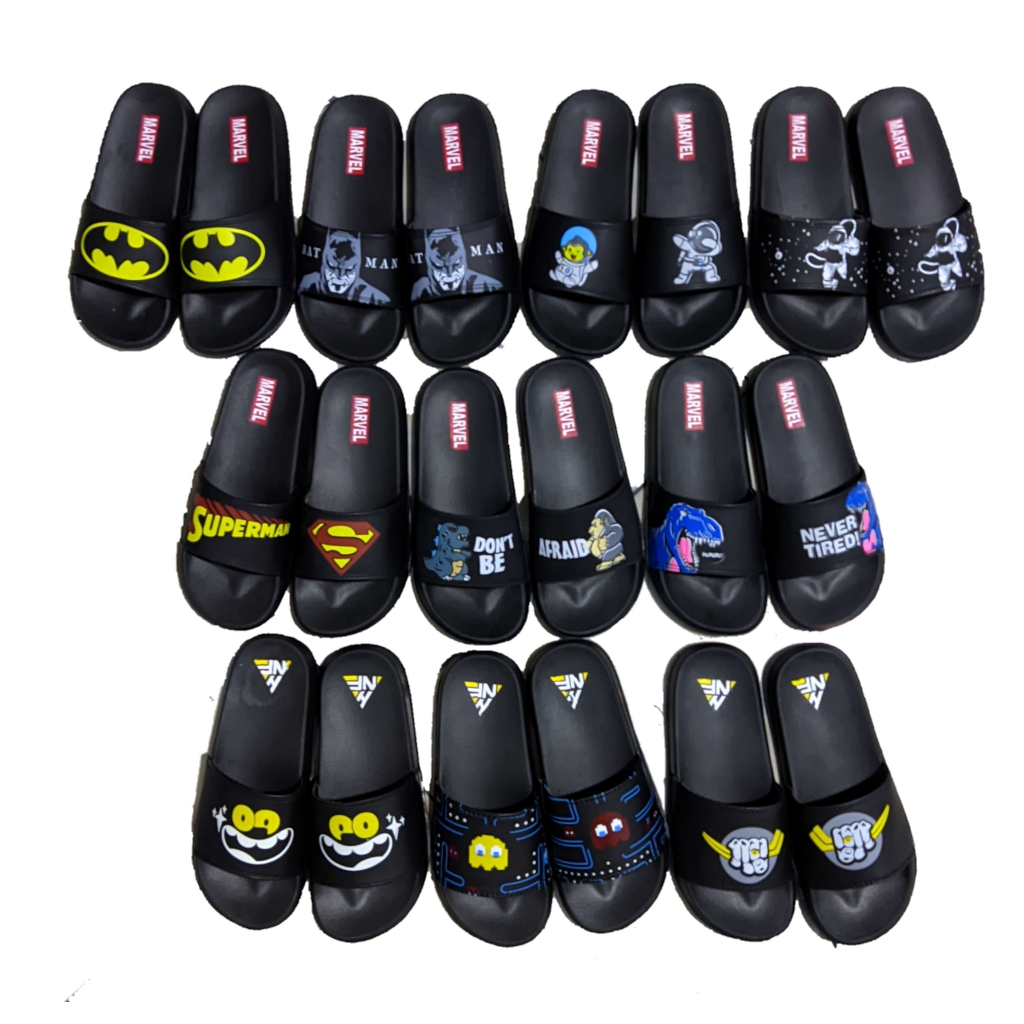 Sandal Selop Anak Batman Marvel Model Kekinian Bahan Ringan Empuk