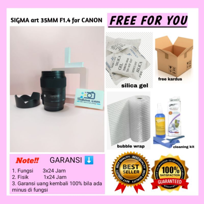 Lensa SIGMA art 35mm f1.4 for canon