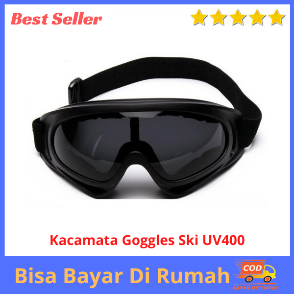 Kacamata Helm Anti Debu Goggle Sepeda Motor Glasses Cross Trail Retro Kaca Mata Hitam Pria Wanita Sp