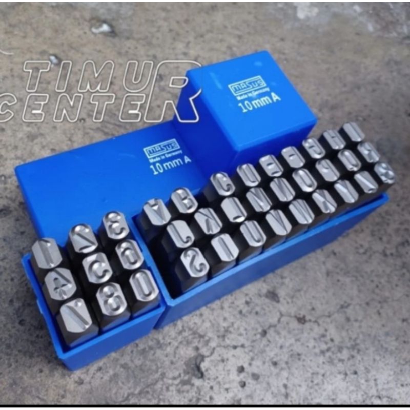 

alat ketok huruf dan angka ketok 10mm stamp punch A-Z MASUS GERMANY