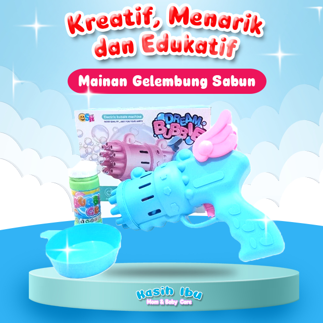 Mainan Anak Gelembung Sabun Mainan Bubble Dream Guns Mainan Anak Gelembung Busa Bubble Mainan Gelemb