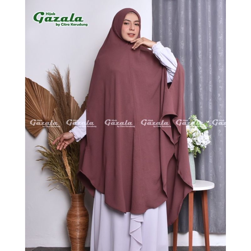 Instan Bergo Crinkle JUMBO Softpad Antem model Tangan Bolong Jilbab bahan Crinkle Airflow Premium