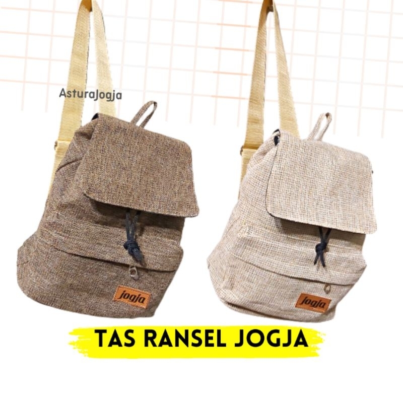 Tas Wanita Ransel Serut || Tas Punggung Souvenir Oleh Oleh Malioboro Jogja