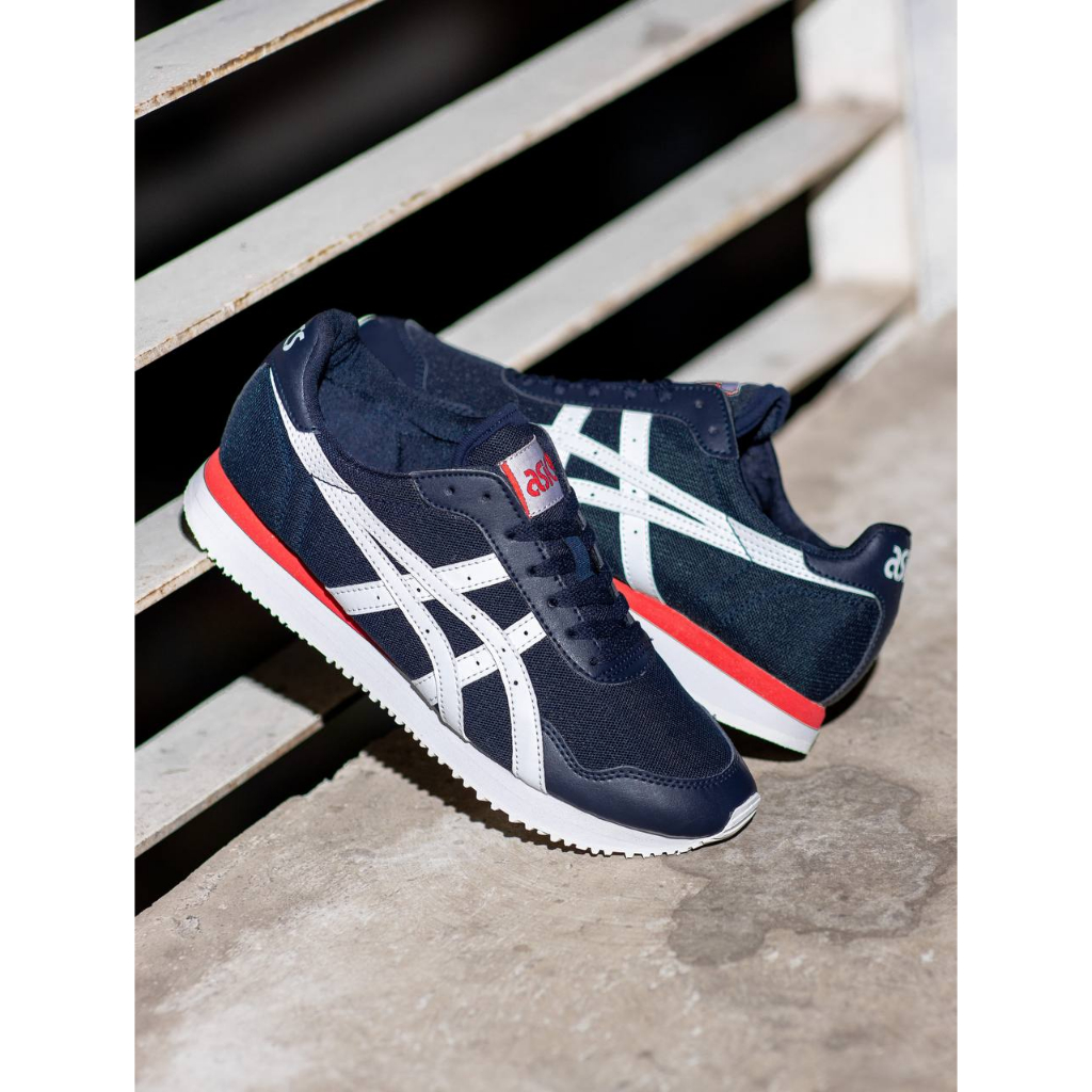 SEPATU ASICS TIGER RUNNER NAVY WHITE TERBARU