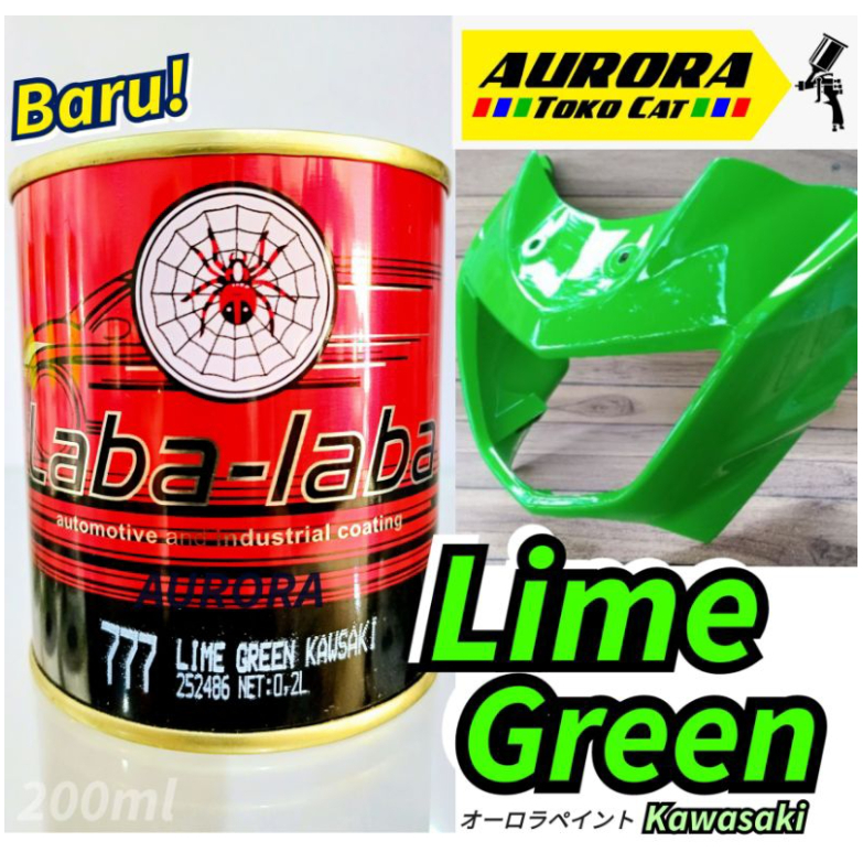 Cat Hijau Ninja Kawasaki / Lime Green Kawasaki Solid Laba-Laba Ijo Hijau Ninja Laba Laba 777 200cc