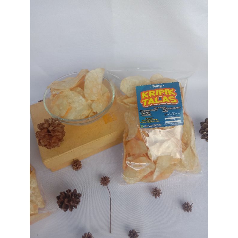 

Kripik Talas Rasa Jagung Bakar 200 gram || Ning Kripik