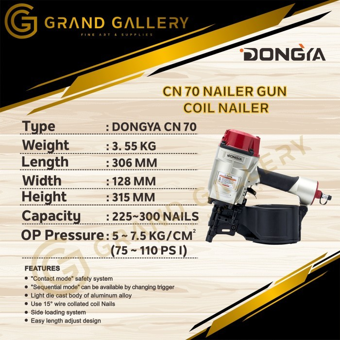CN 70 - NAILER GUN / COIL NAILER / PAKU PALET ANGIN / DONGYA CN 70