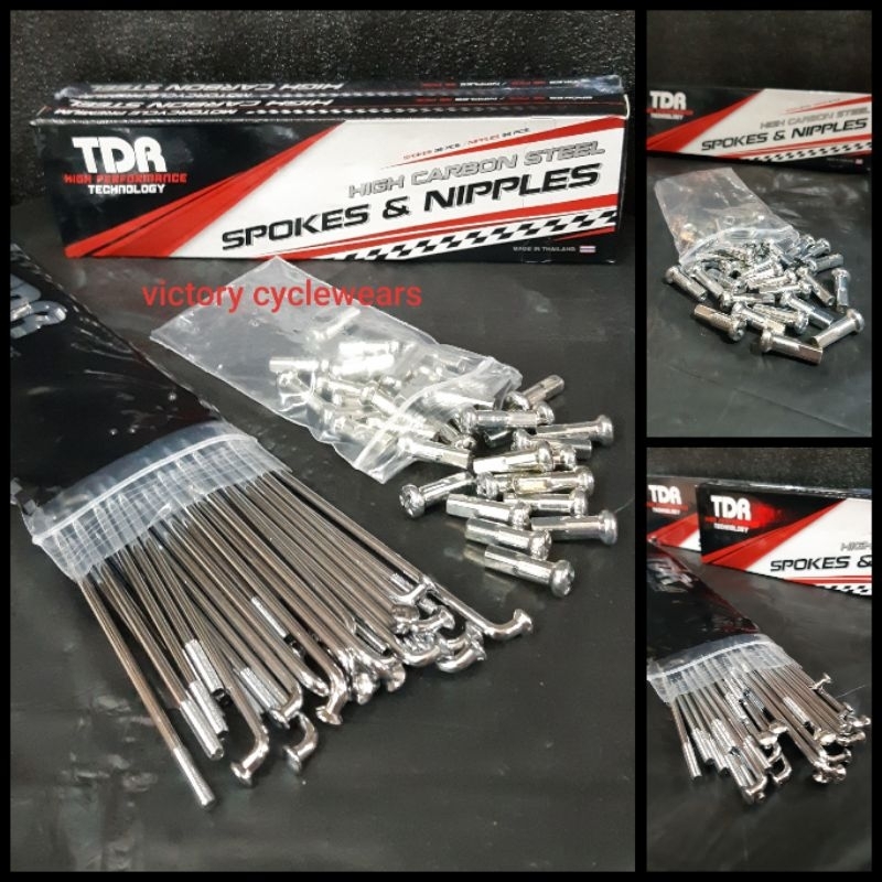 JARI-JARI TDR per satu kotak TDR ruji crome chrome spoke and nipples TDR ORIGINAL