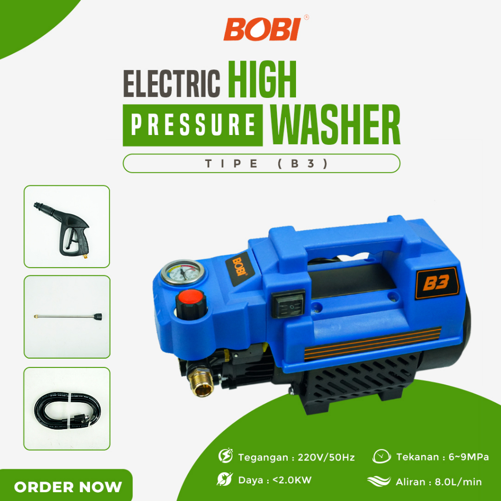 Electric High Pressure Washer Type B3 // High Pressure Washer Mesin Cuci Mobil atau Motor