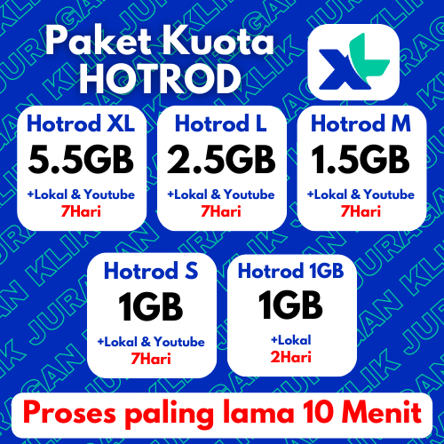 Paket Kuota Data XL Harian Xtra Hotrod Special MINI Murah Internet Isi Ulang Inject