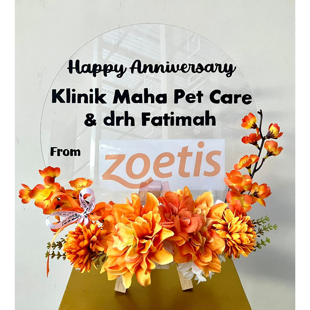 Acrylic signage bulat papan akrilik bulat hadiah opening store gift