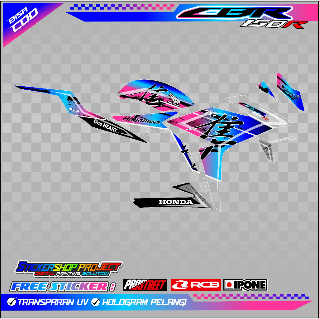 STRIPING VARIASI CBR 150R / STICKER LIST VARIASI MOTOR CBR 150R
