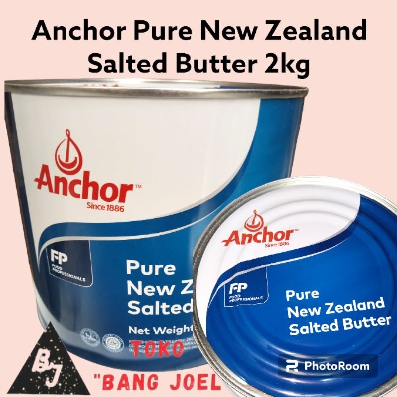 

Anchor Pure New Zealand Salted Butter Creamy 2kg / Butter Cream / Bahan Campuran Kue / Mentega / Margarin