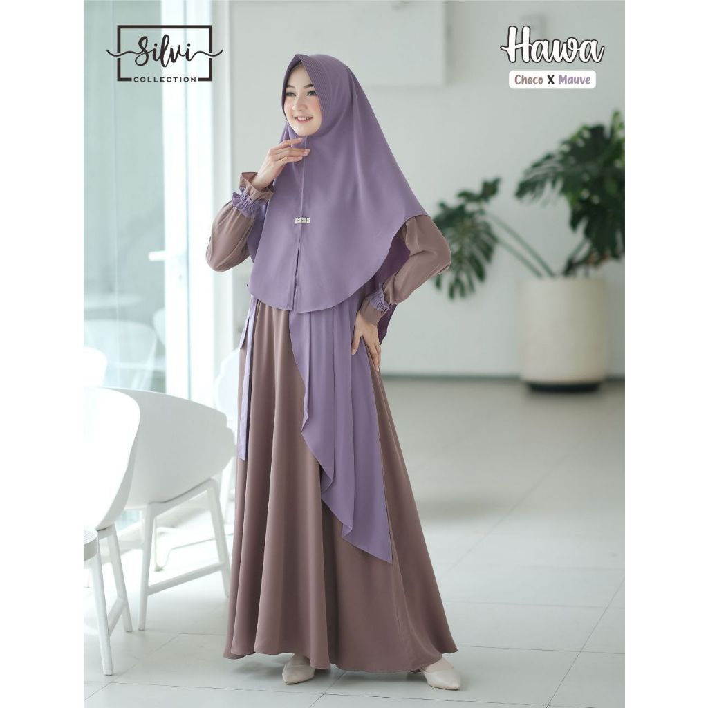 GAMIS HAWA BY SILVI COLLECTION SET HIJAB KHIMAR