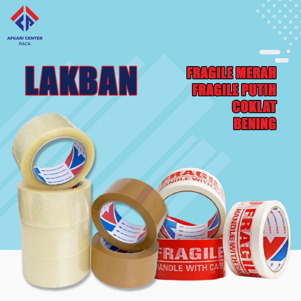 

LAKBAN OPP-PRINTING (BENING COKLAT FRAGILE) SUPER LENGKET
