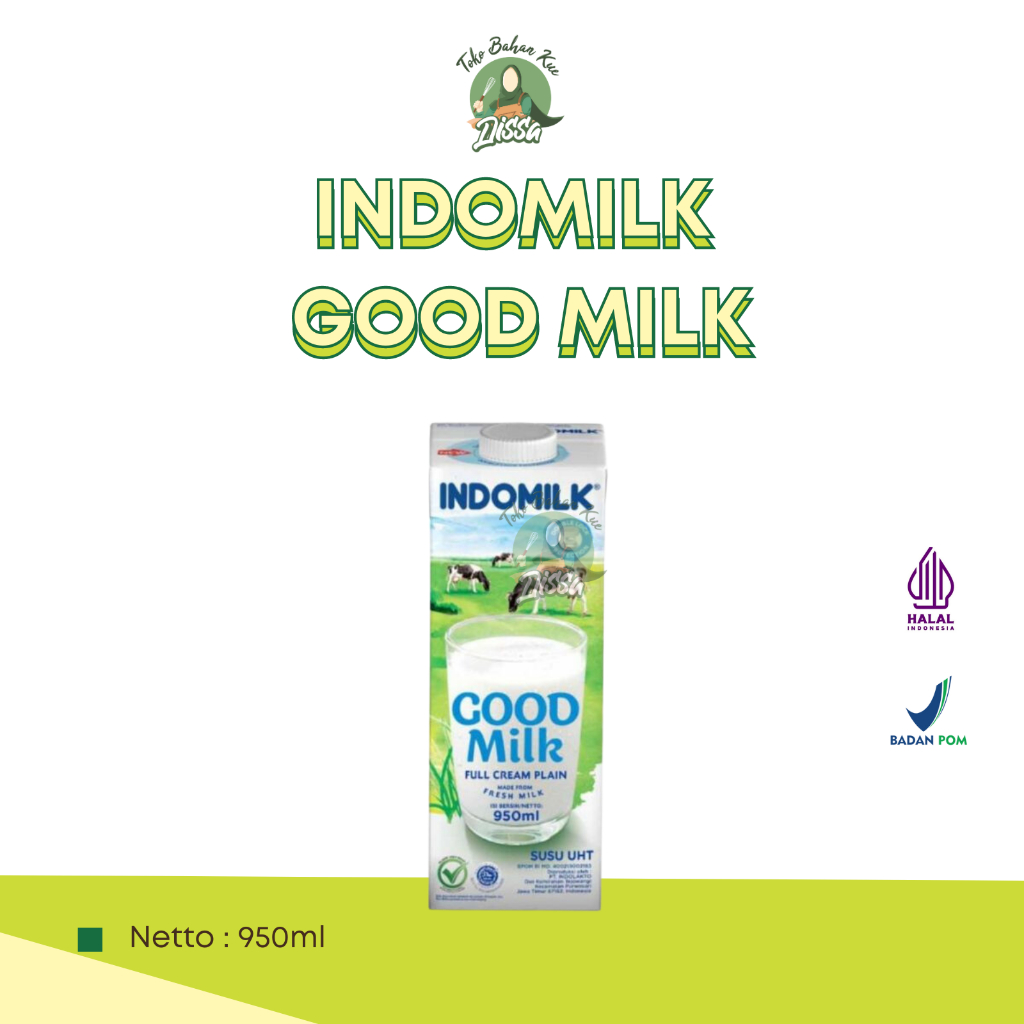 

Indomilk Good Milk 950ml | Susu Indomilk Full Cream Plain - Tobaqdissa