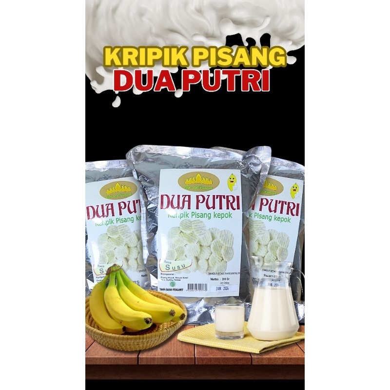 

Kripik Pisang Dua Putri 200gr | Rasa Susu | Makanan Khas Lampung