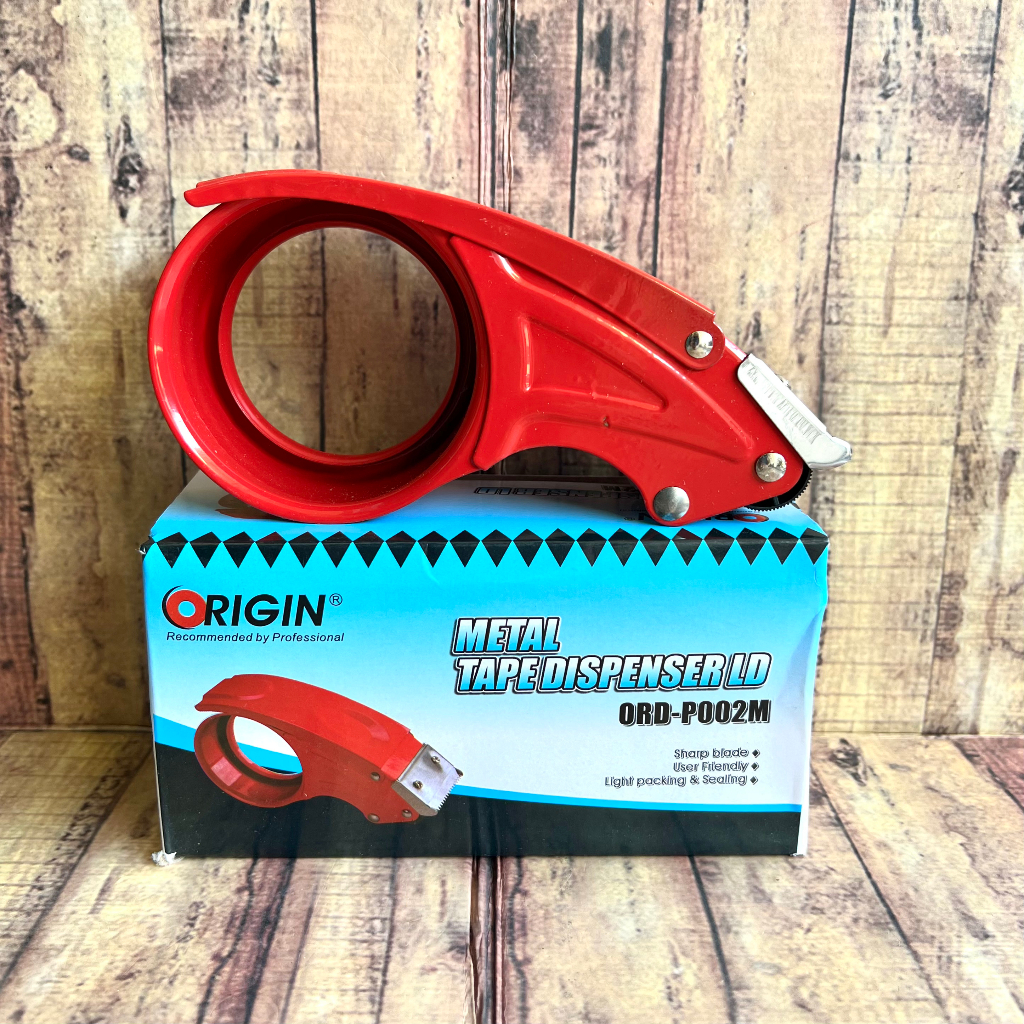 

Tape Dispenser Origin Lakban OPP Besi - Tape Cutter Origin tanpa Pengunci P002M