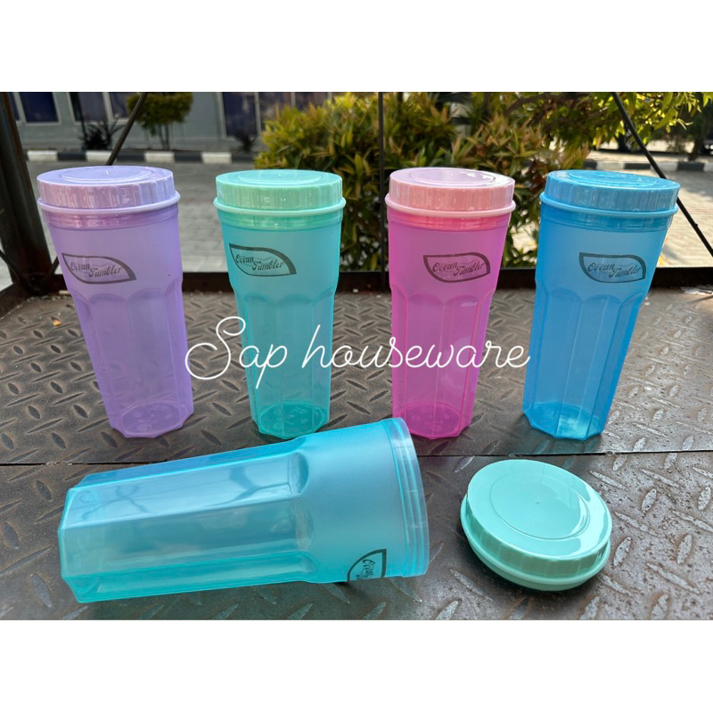 Tumbler ocean 700ml ulir/Gelas tutup putar/gelas tutup ulir/Gelas souvenir/mug tutup/tumbler jumbo