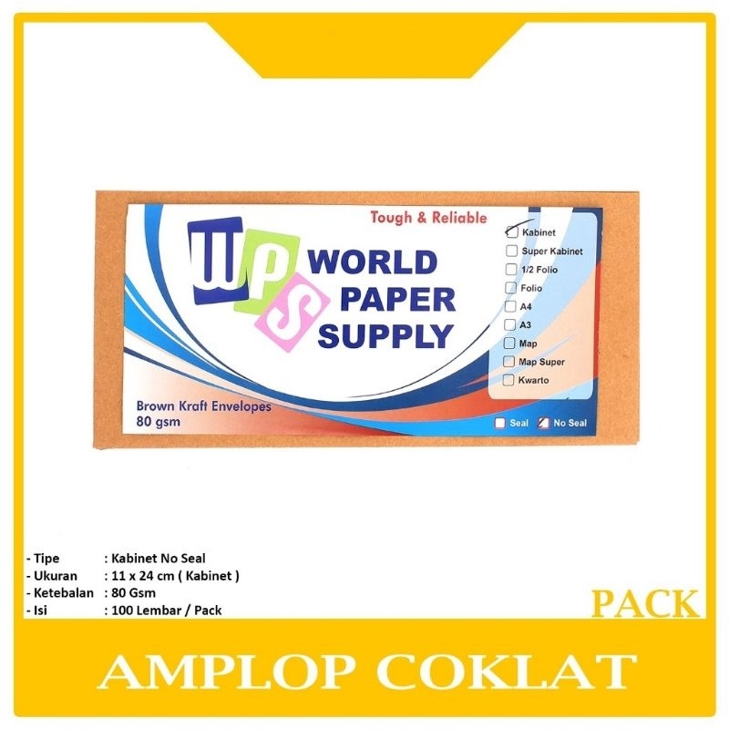 

Amplop Coklat Ukuran Kabinet