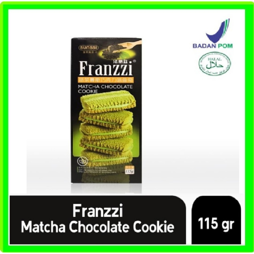 

FRANZZI Matcha Chocolate Cookie 115gram Franzzi Matcha Biskuit 115gr