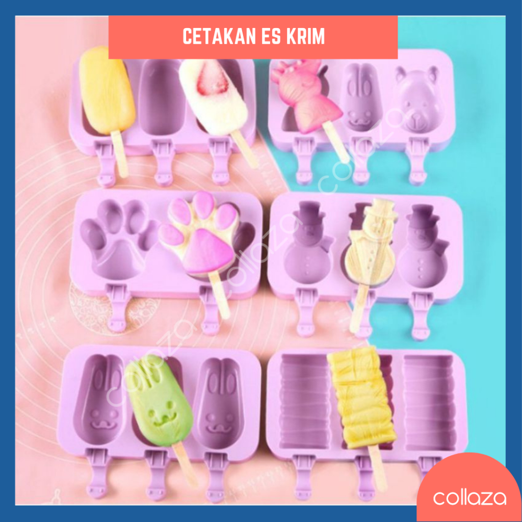 Cetakan Es Krim / cetakan ice Cream / Popsickle karakter / Silikon es krim/ice cream silicone