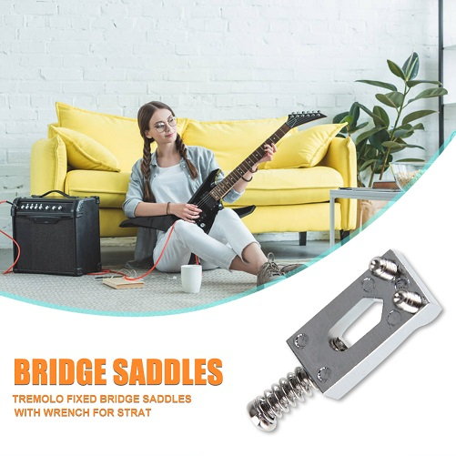 Saddle Bridge Gitar Screws Fender Silver Sadel jembatan Tremolo portabel Stratocaster Tele Telecaste