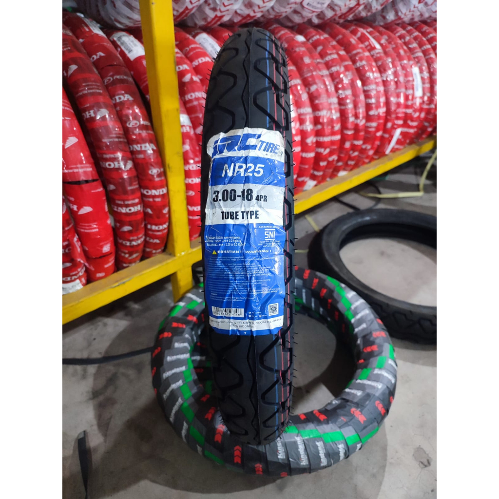 IRC Ban Motor Bebek Ring 17 Uk 300-18 Tubetype Supra/Revo/Jupiter/Kawasaki/Karisma/Sonic - IRC NR 25