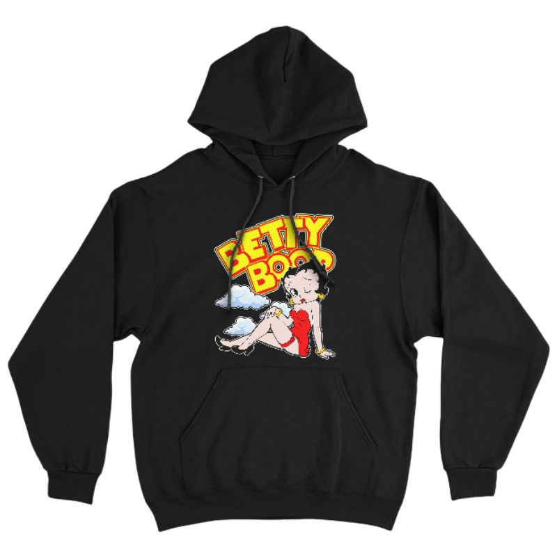 HOODIE BAND JAKET BAND SWEATER BAND- BETTY BOOP BLACK/UNISEX