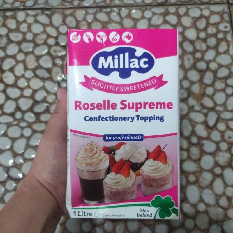 

MILLAC ROSELLE SUPREME CONFECTIONERY TOPPING (WHIPPING CREAM) 1L