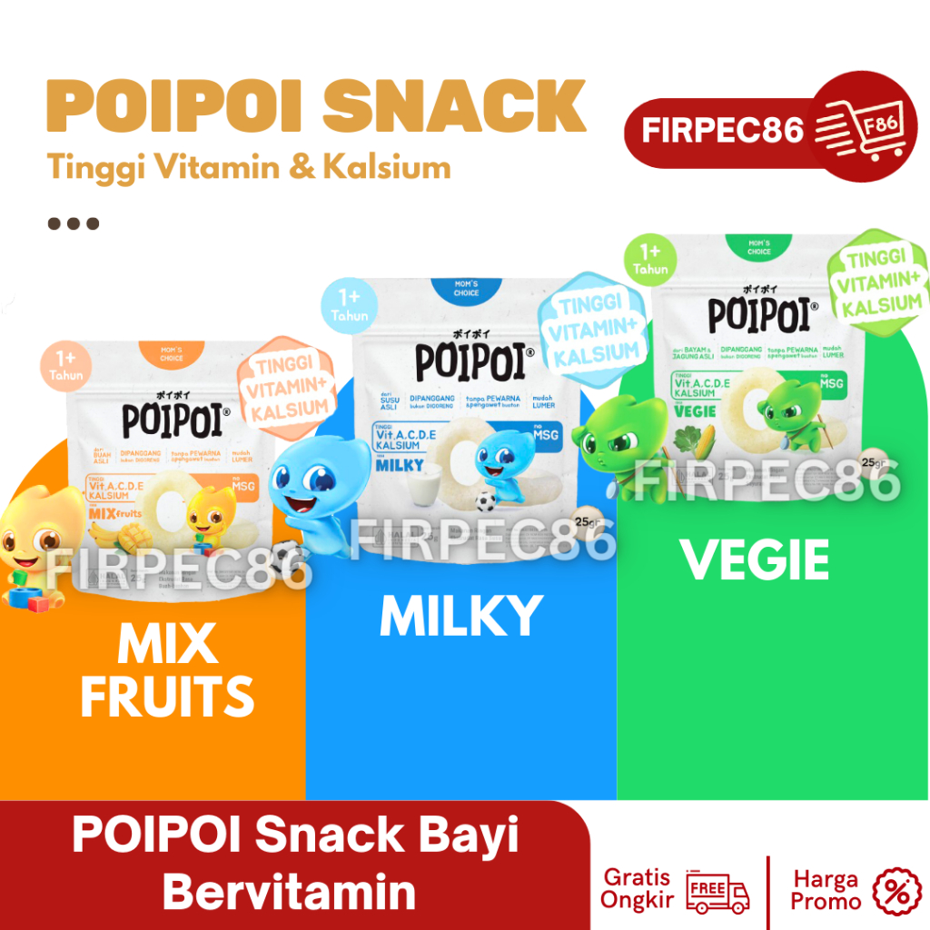 

POIPOI SNACK 25GR-Snack Bervitamin | Cemilan Anak