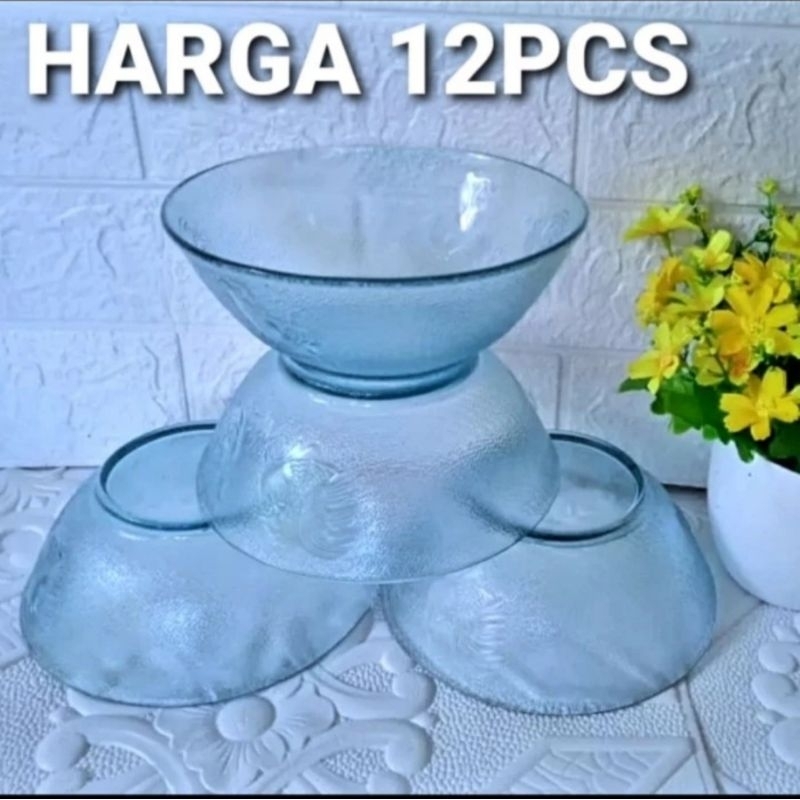 Mangkok kaca ayam jago/mangkok bakso/mangkok mie ayam/mangkok sayur