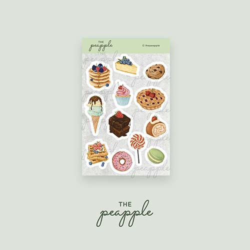 

The Peapple stiker / sticker tema baker baking dessert kue roti 01-001