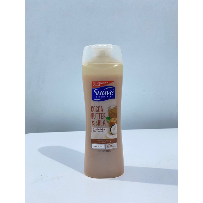 SUAVE ESSENTIALS COCOA BUTTER & SHEA 443ML / moisturizing body wash SABUN MANDI AROMA MEWAH