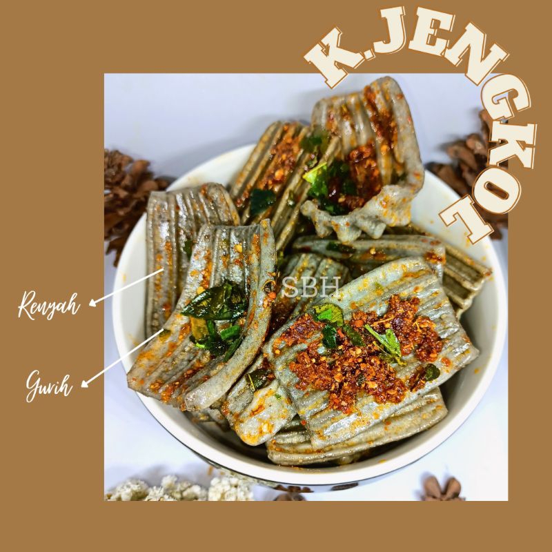 

Kerupuk jengkol pedas daun jeruk 1kg SBH/sebring jengkol