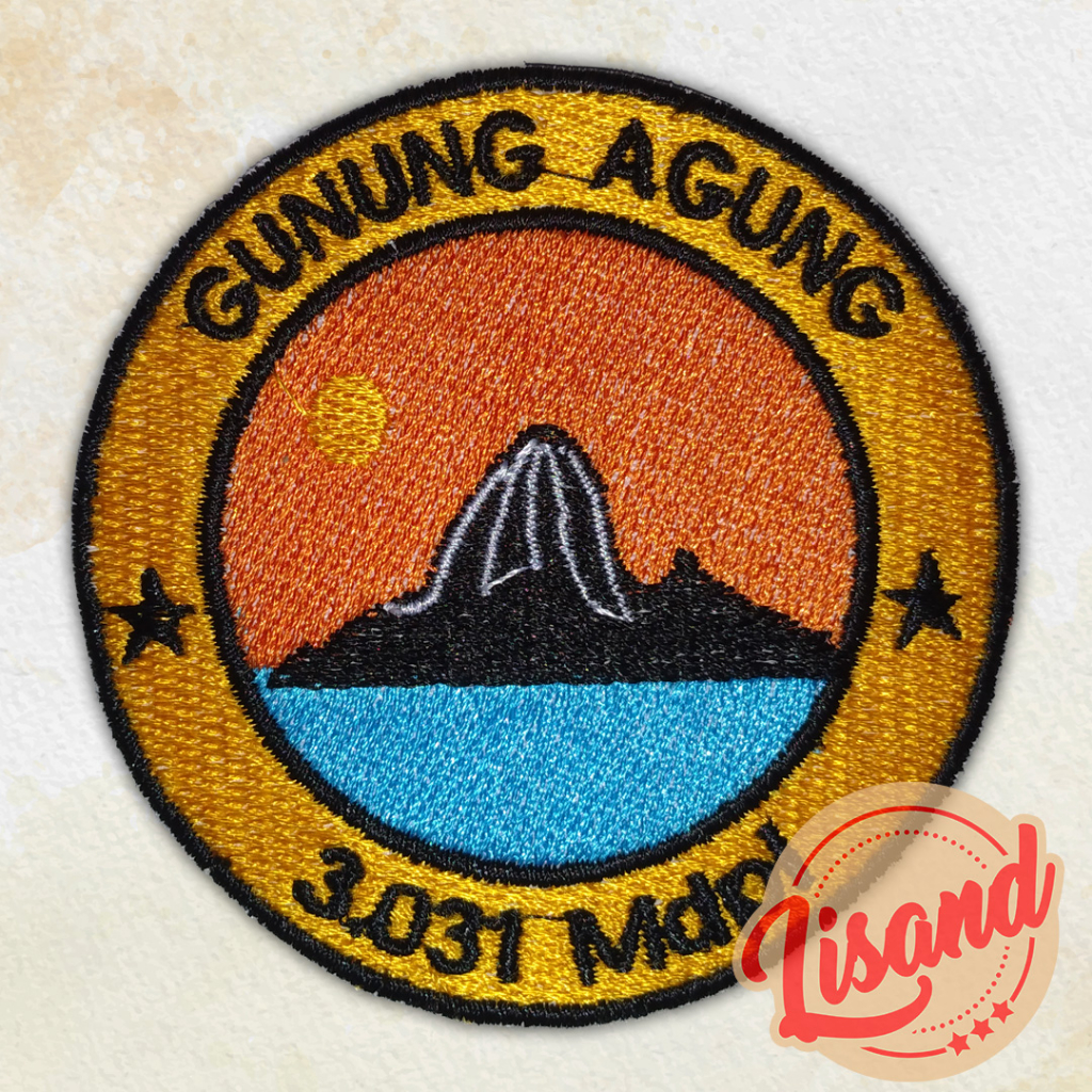 Patch Emblem Bordir Gunung Agung
