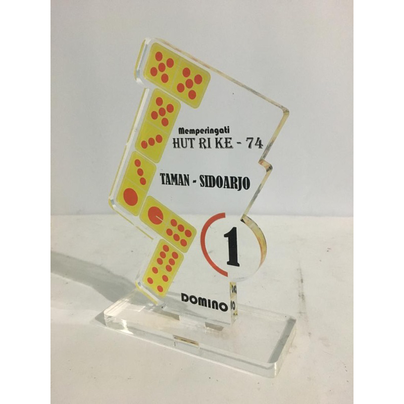 PIALA AKRILIK DOMINO CUSTOM PIALA GAPLE DOMINO AKRILIK