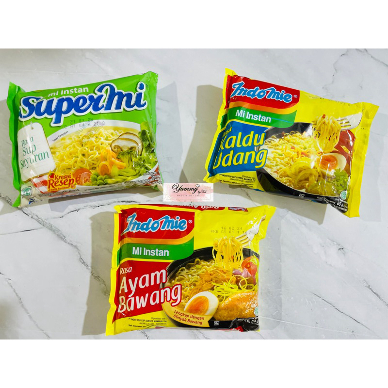 

SUPERMI SAYUR / INDOMIE AYAM BAWANG / INDOMIE KALDU UDANG