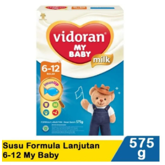 vidoran susu formula lanjutan 6-12 bulan my baby 575 gram
