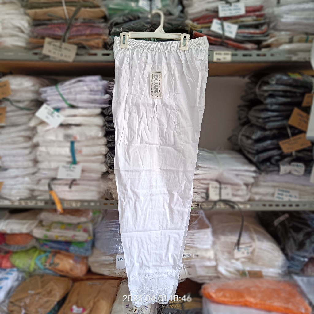 Celana Muslim Wanita Katun Renda Ihrom Haji