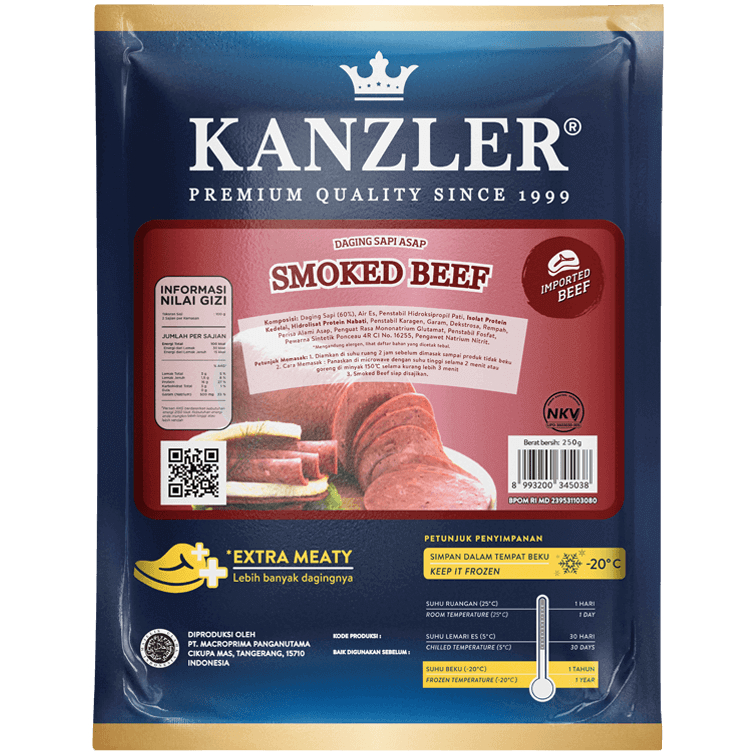 

KANZLER SMOKED BEEF DAGING SAPI ASAP 250g