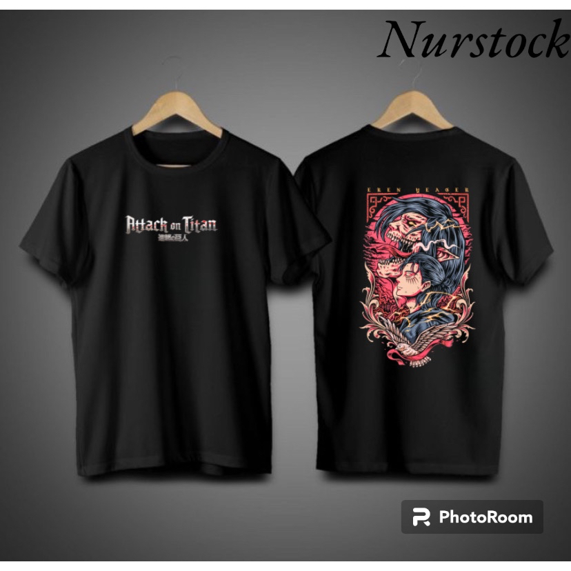 Kaos Attack On Tittan - BAJU AOT - KAOS EREN EIGER - KAOS UNISEX