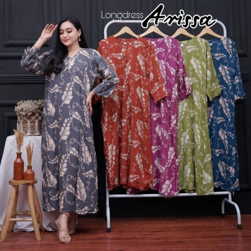 Baju Long Dress Daster Batik Wanita Dewasa
