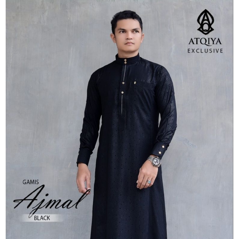 Gamis Ajmal by Atqiya Exclusive / Gamis Pria / Jubah / Busana Muslim / Jubah Slimfit