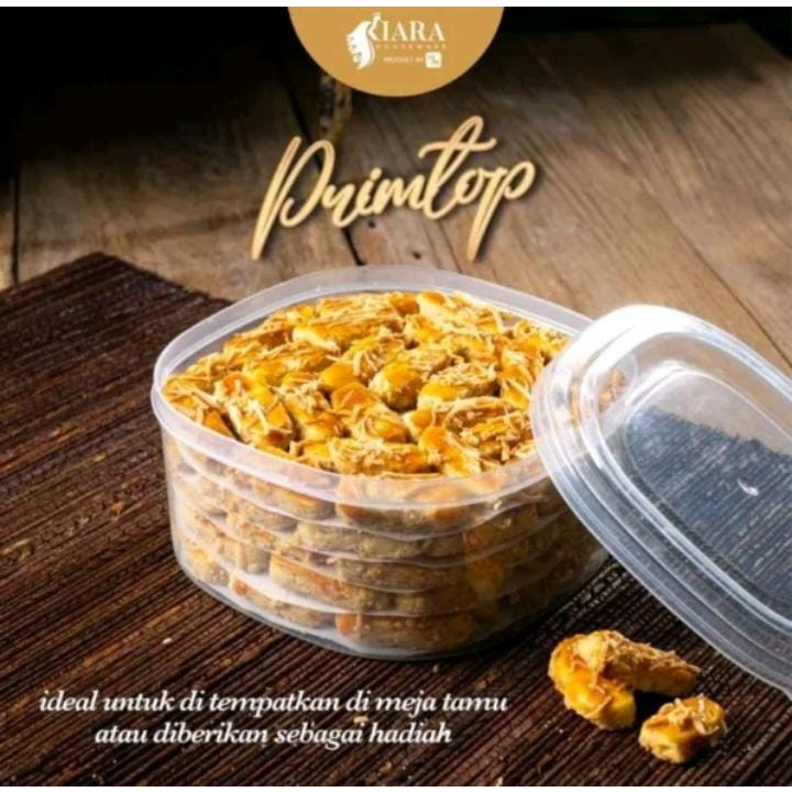 BM - 6 pcs toples kotak plastik | toples nastas bening | toples kue kering